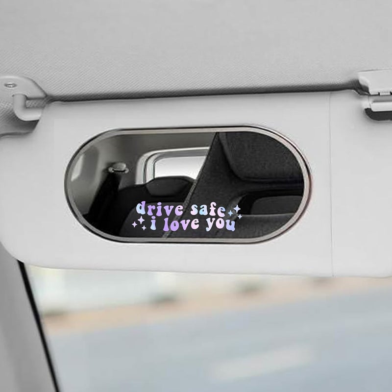 OFlyDesigns 2 x Drive Safe I Love You Rearview Decal Vinyl Decal Mirror Decals Rear View Mirror Sticker Side Mirror Car Window Sticker Gift for Her Gift for him - Image 4